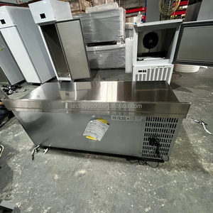 Refrigerador comercial de 1.2m, congelador de acero inoxidable, refrigerador bajo mostrador, mesa de trabajo refrigerada para tienda de alimentos, pizzería, cocina. - Product Image 5