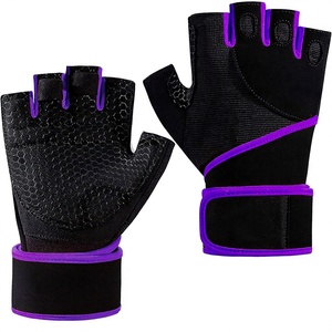 Guantes Deportivos de Medio Dedo para Competición, de Cuero y Poliéster Duraderos de Primera Calidad, Antideslizantes, Transpirables, Diseño Personalizado para Gimnasio - Product Image 1