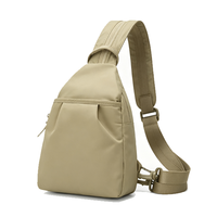 Sac à dos bandoulière en tissu solide, sac de transport multifonctionnel pour hommes et femmes, sac de poitrine pour le voyage en extérieur et le rangement quotidien