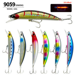 Leurres méné coulants lumineux UV 90mm 26g surfeur lourd 90 Wobblers lueur d'eau salée appâts durs artificiels pêche au bar Pesca - Product Image 1