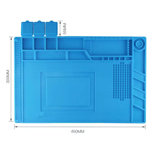 Tappetino in Silicone Blu S-160 Resistente al Calore per Saldatura BGA Riparazione Parti di Telefoni Cellulari Scheda Madre Laptop Pad in Gomma Siliconica - Product Image 1