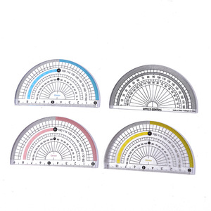 Righello semicircolare in plastica trasparente elegante e creativo per la misurazione precisa degli angoli e il <span class=keywords><strong>disegno</strong></span> di cerchi, ideale per studenti - Product Image 1