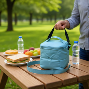 Borsa termica per bento 19x19x19 cm con tracolla per conservare il pranzo - Product Image 3