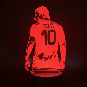 Cầu thủ bóng đá Francesco totti trở lại xem hình <span class=keywords><strong>LED</strong></span> ánh sáng ban đêm cho văn phòng trang trí phòng quà tặng cho bạn trai Đèn bàn - Product Image 3