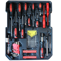 Ensemble d'outils à main professionnels de 187 pièces, clé à douille en acier au chrome-vanadium, cliquet 1/2" 1/4", boîte à roulettes en aluminium, réparation automobile