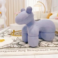 Silla Infantil con Forma de Caballo, Asiento de Dibujos Animados para Niños, Bonito, Creativo, Minimalista, Moderno, de Plástico, para Sala de Estar, Taburete con Forma de Animal, Sofá de Ocio