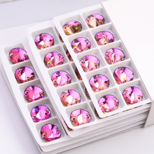 Oleeya Factory <b>Hot</b> Sale 5A Bevel Rhinestone Top Quality All Size Vitrail Rose Glass Crystal Sew on Rhinestone for Clothing - Product Image 5