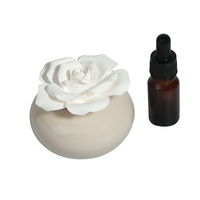 Diffuseur d'huile de fleur en porcelaine Diffuseur de fleurs Pierre céramique Diffuseur de fleurs en céramique avec boîte magnétique