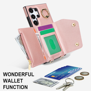 Funda Cartera de Negocios con Cordón, de Cuero PU, con Correa Cruzada para el Cuello y Soporte de Anillo, para Teléfono Móvil <span class=keywords><strong>Samsung</strong></span> <span class=keywords><strong>Galaxy</strong></span> S26 Ultra - Product Image 4