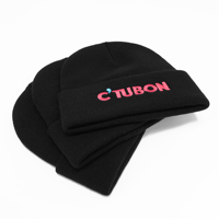 Gorro de invierno con logotipo personalizado, gorro de punto bordado, modelo a cuadros Argyle, animaciones dibujadas a mano, calidad Premium en relieve