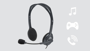 <span class=keywords><strong>Casque</strong></span> filaire <span class=keywords><strong>Logitech</strong></span> H111, écouteurs stéréo avec microphone antibruit, <span class=keywords><strong>prise</strong></span> audio 3,5 mm, PC, Mac, ordinateur portable, smartphone, tablette - Product Image 4