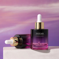 Kualitas tinggi MOQ rendah mewah 30ml parfum minyak esensial botol penetes kaca Serum Rambut kemasan perawatan kulit kosmetik