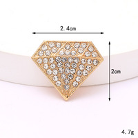 Décorations de chaussures Astrid Diamond, Breloques 3D en forme de cœur et nœud arc-en-ciel, Breloques en métal DIY pour sabots, Autocollant arrière pour coque de téléphone
