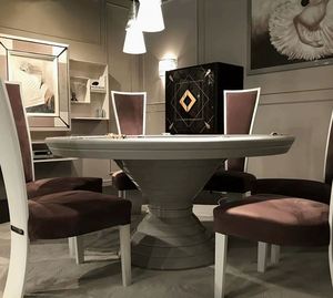 Table de Texas Hold'em haut de gamme en bois massif laqué, conçue pour le jeu de l'échecs et de cartes en multi-joueurs - Product Image 3