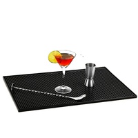 Tapis de bar en caoutchouc personnalisé de différentes tailles pour promotion OEM, accessoires de bar en PVC, couleur noire, tapis de bar personnalisé avec marque