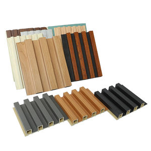 Factory Low MOQ <b>Interior</b> PVC Wood Plastic Composite WPC Fluted <b>Wall</b> <b>Panel</b> <b>Cladding</b> Indoor WPC Great <b>Wall</b> <b>Panel</b> Board - Product Image 1