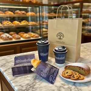 Ensemble de sacs à pâtisserie pour restaurant, boulangerie, café - Ensemble d'emballages à emporter pour beignets et biscuits - Emballage de qualité alimentaire - Product Image 2