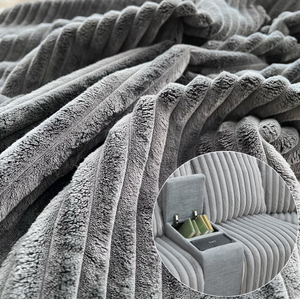 Morbido e spesso tessuto delicato tessuto in velluto a coste in poliestere cuscino traspirante Anti-Pill tappezzeria per divano mobili biancheria auto - Product Image 1