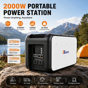 Station d'alimentation portable 2000W 5400Wh LiFePO4, charge rapide en 60 min, entrée solaire 1200W, UPS, contrôle par application, pour camping et sauvegarde domestique - Product Image 4