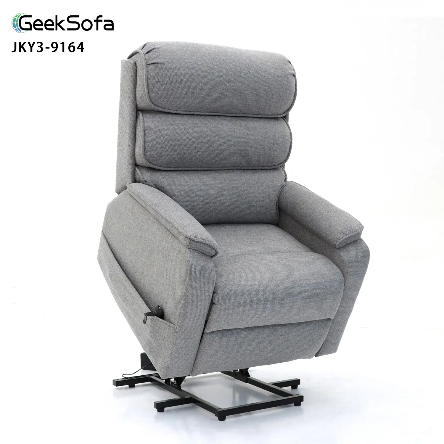 Geeksofà all'ingrosso della fabbrica di energia a doppio motore elettrico sollevatore medico sedia reclinabile con massaggio e calore per gli anziani