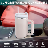 Gobelet isotherme en acier inoxydable à double paroi avec logo personnalisé, 20 oz, 30 oz, 40 oz, tasse à café de voyage, gobelet avec poignée