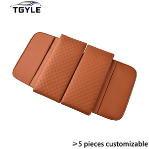 Boîte de rangement multifonctionnelle de luxe en cuir pour accoudoir de voiture, organisateur intérieur universel avec design surélevé - Product Image 1