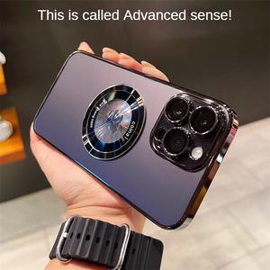 Funda Transparente con Carga Inalámbrica Magnética para iPhone 16 15 14 Pro Max, Carcasa Rígida de PC Transparente con Galvanoplastia - Product Image 5