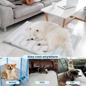 LovitWear Solides Design Sommer Umweltfreundliches Polyester Haustier-Kühlpad Atmungsaktives Kühles Hundeschlafkissen Hitzschlag-Prävention für Haustiere - Product Image 5