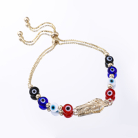 14K or rouge bleu mauvais yeux perles zircon réglable vierge guadalupe saint san juda tadeo mort santa muerte pulsera bracelet