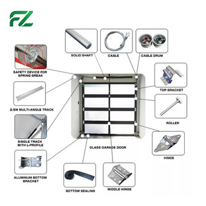 <span class=keywords><strong>Porte</strong></span> <span class=keywords><strong>de</strong></span> <span class=keywords><strong>garage</strong></span> en verre <span class=keywords><strong>de</strong></span> style moderne avec télécommande et cadre en aluminium <span class=keywords><strong>automatique</strong></span> pour usage résidentiel - Product Image 6