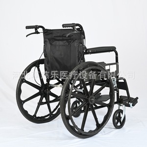 Silla de Ruedas Manual Plegable Enjoying Happiness 103x68x88 de Acero al Carbono Negro para Personas Mayores con Movilidad Reducida - Product Image 5