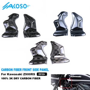 AKOSO 3K fibra de carbono seca motocicleta carenado marco delantero cubre paneles laterales barra de dirección cubierta lateral para <span class=keywords><strong>Kawasaki</strong></span> <span class=keywords><strong>Z900RS</strong></span> - Product Image 1