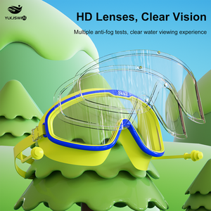 600c बच्चों के लिए कान प्लग एंटी फॉग एचडी वाइड व्यू लीक वाले बच्चों के लिए गंधहीन तैरने वाले गोगल - Product Image 5