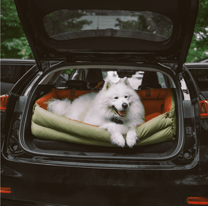 Asiento de coche grande personalizado para perros, cama de lujo con patrón sólido, refuerzo de Metal, asiento trasero para mascotas, funda de viaje, productos de diseño para perros - Product Image 4