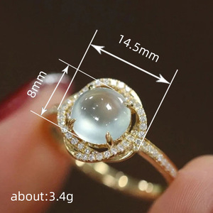 Anello Stile Pietra Lunare per Donne, Elegante Gioiello da Dito alla Moda - Product Image 4