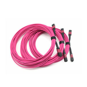 100G MTP MPO OM4 멀티 모드 광섬유 케이블 40G/100G 데이터 센터를 위한 12 파이버 10m 플레넘 등급 (OFNP) - Product Image 2