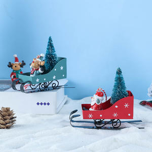 Meilleure vente Fer <span class=keywords><strong>Canne</strong></span> De Noël Ornement Père Noël Renne Traîneau <span class=keywords><strong>Voiture</strong></span> <span class=keywords><strong>Arbre</strong></span> De Noël Décoration Décorative Petit Bibelot - Product Image 1