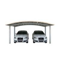 Abri de voiture double en aluminium 20 x 20 avec auvent – Abri de stationnement extérieur de luxe simple, imperméable et thermolaqué