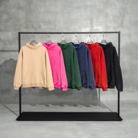 Alta calidad 100% algodón 450 Gsm Sudadera con capucha Heavyweight Pullover Hombres Sudadera con capucha de gran tamaño Fleece No String Hoodie