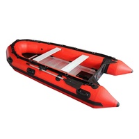 Bateau pneumatique rigide en PVC de 4 m (400 cm) avec volant, moteur hors-bord, prêt pour la dérive et la plongée