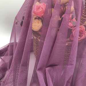 En Existencia, Tela Elástica de <span class=keywords><strong>Tul</strong></span> de Poliéster y Spandex, Suave, Elástica en 4 Direcciones, Color Blanco y Negro - Product Image 4