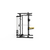 Support de squat en acier métallique personnalisable cadre extractible haut-bas équipement d'entraînement multifonction poitrine jambes dos exercice mousse de fer
