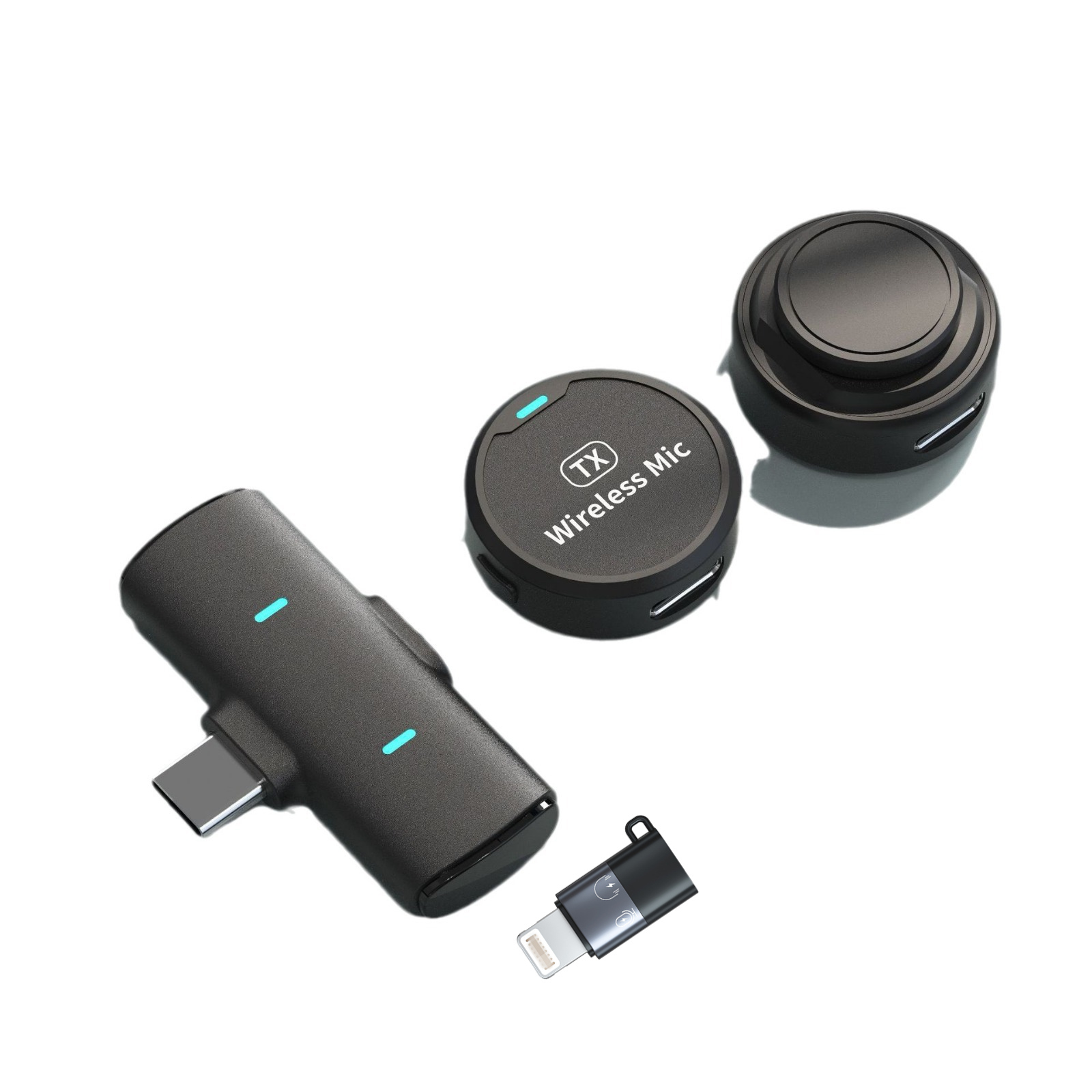 2Mic Type C+iP adapter Black