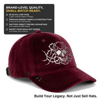 Casquettes de baseball vintage sportives DarkGoth Velvet FoilSilver Goth, couleur unie, unisexe, ajustables, pour adultes, chapeaux d'été, OEM personnalisés