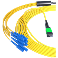 Harnais MTP de 1 m (3 pi), MTP-8 APC (femelle) vers 4 x LC UPC Duplex, 8 fibres, monomode (OS2), Plenum (OFNP), 0,35 dB max, Type B
