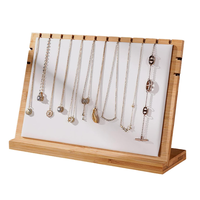 Support d'affichage pour collier et pendentif en bois avec doublure en feutre doux pour comptoir de magasin de détail, présentation sécurisée des produits