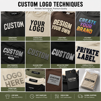 Setelan Sweatshirt Pria 2 Potong, Bahan Tebal 400-450GSM, Ukuran Besar, Model Longgar, Label Pribadi Khusus untuk Pria