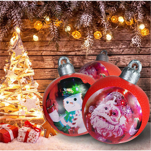 Inflatable Christmas Ornaments 60cm Outdoor Holiday Decorations PVC Balloon Balls Festive Yard Decoration - Product Image 2