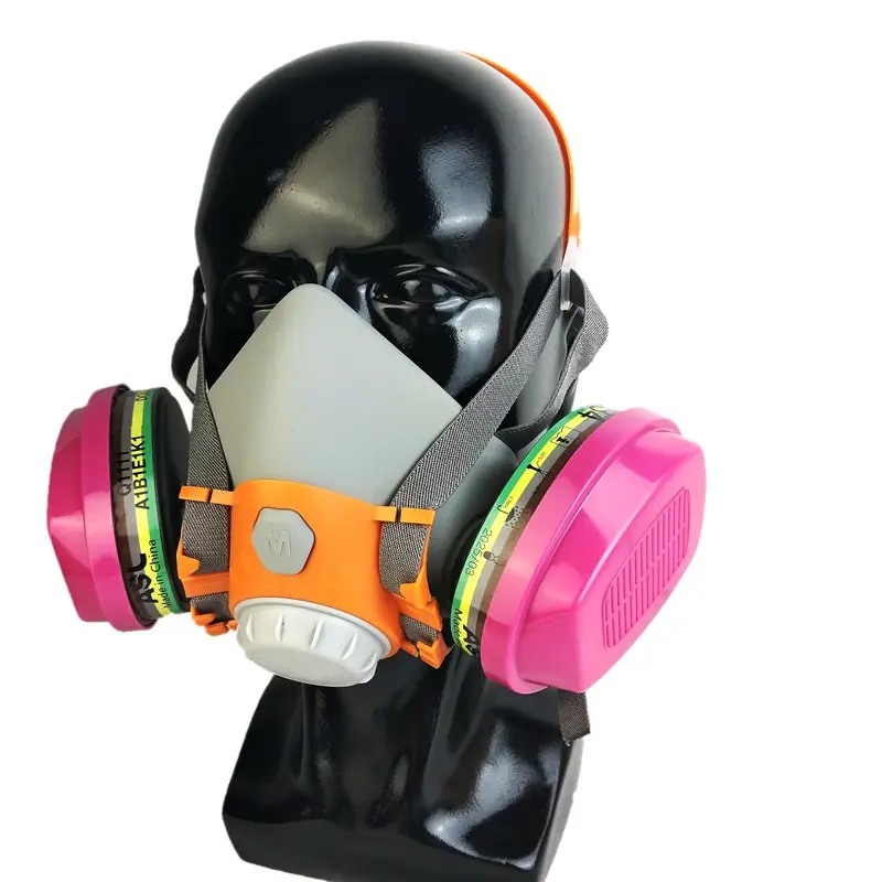 Sale Half Face Gas Mask Price Civil Use Silicone Allergic Proof Dust Chemical Filters New Design Gas Mask