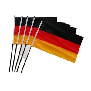 أعلام وطنية ألمانية مخصصة, أعلام من النيلون والبوليستر ، أعلام حاجبة لنافذة السيارة مع حامل عصا